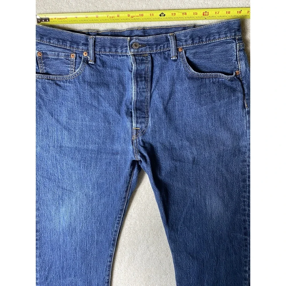 Levi's 501 Original Fit Button Fly Jeans Men's 40x32 Measured 38x29 Dark Wash